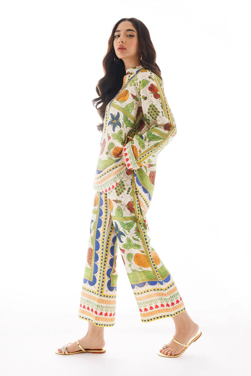 LEV-A007 – 2PC Printed Co-Ord Set (light green)