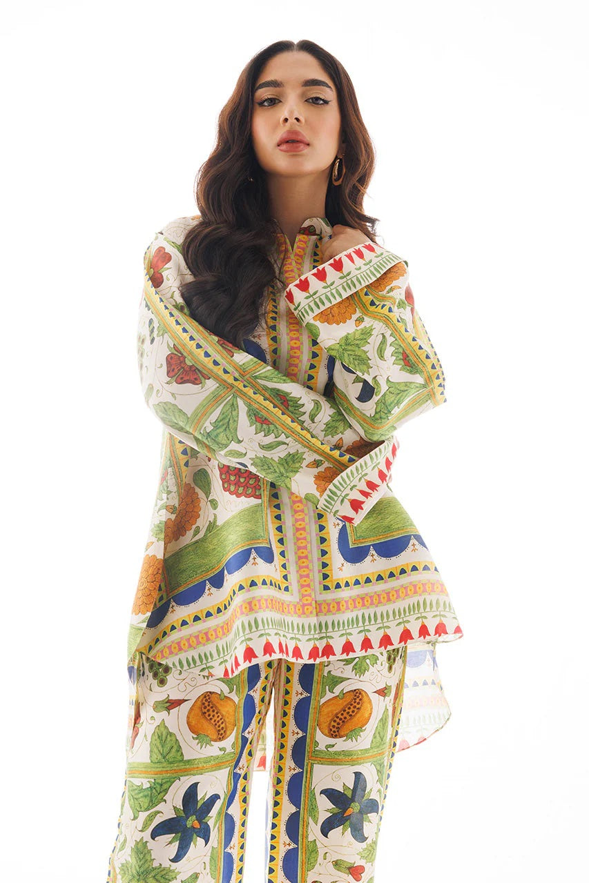 LEV-A007 – 2PC Printed Co-Ord Set (light green)