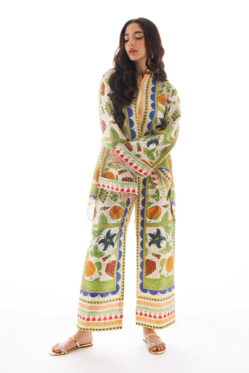 LEV-A007 – 2PC Printed Co-Ord Set (light green)