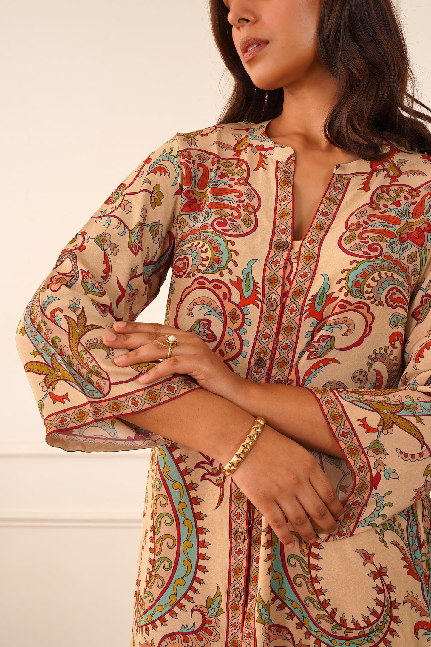 LEV-A002 – 2PC Printed Co-Ord Set (brown)
