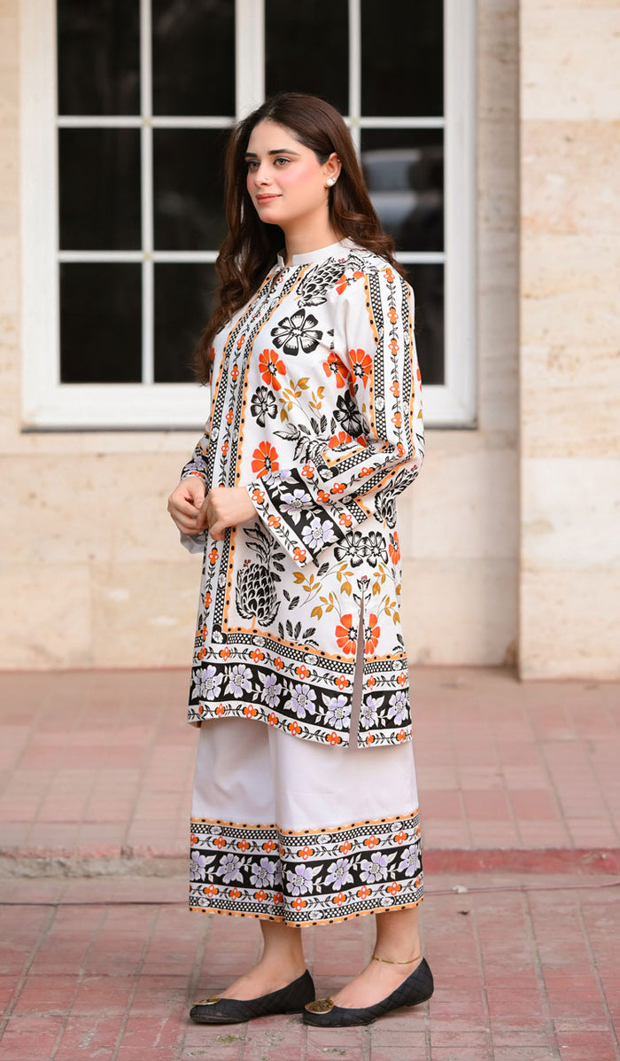 LEV-A001 – 2PC Printed Co-Ord Set (Off White)
