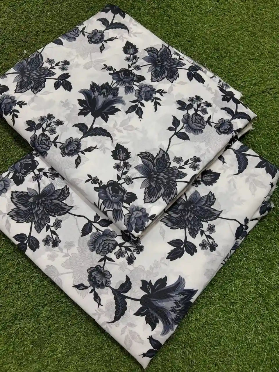 206 - Premium Cotton Unstitched 2PC All-Over Printed Dress