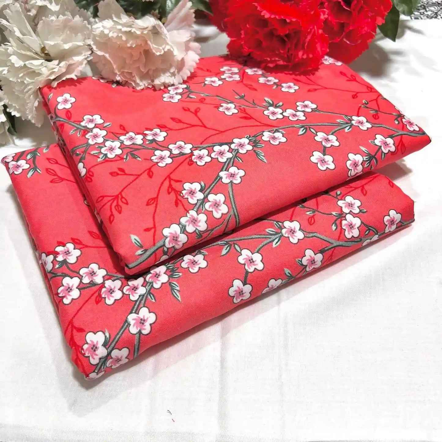 220 - Premium Cotton Unstitched 2PC All-Over Printed Dress