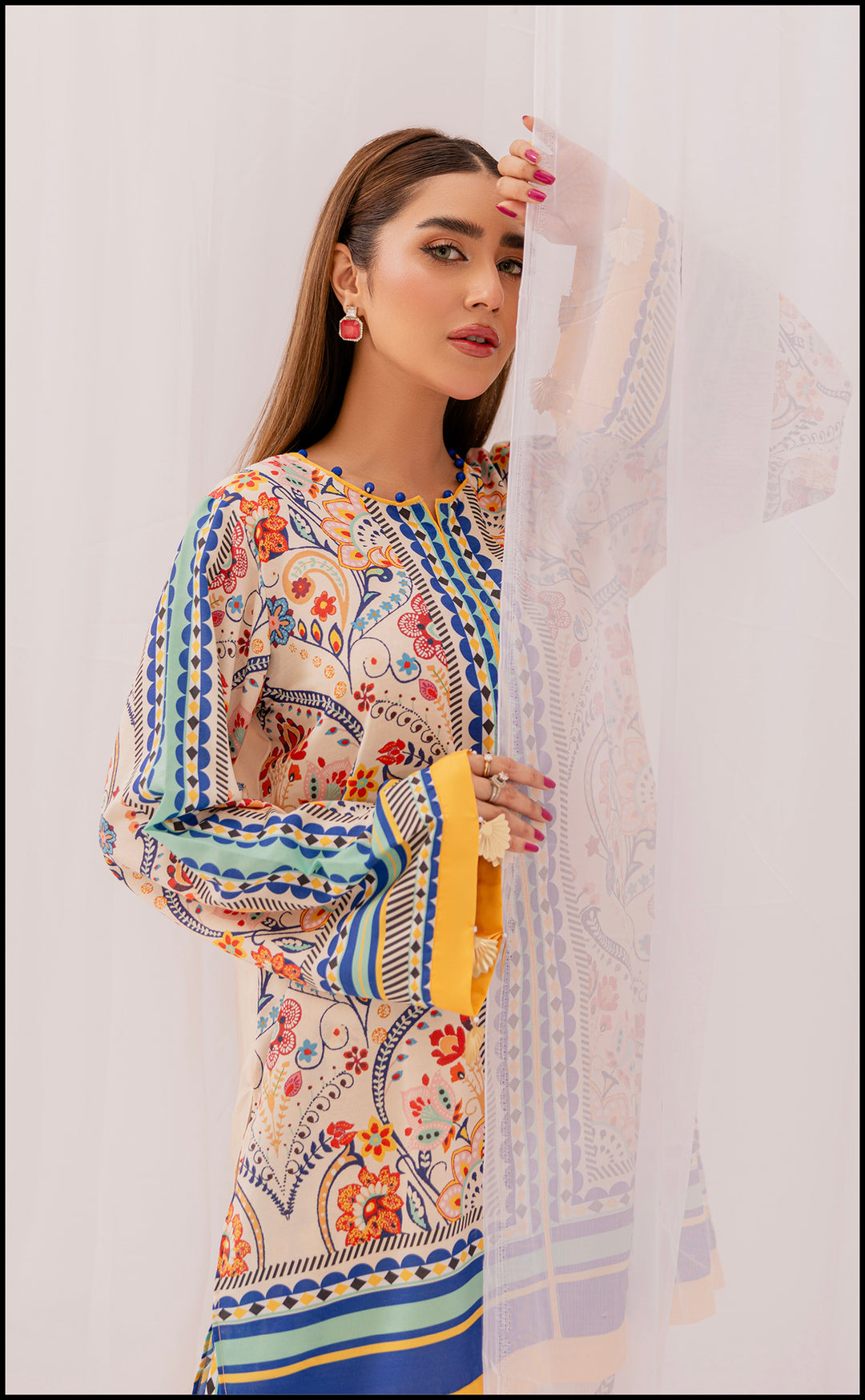 LEV-A012 – 2PC Printed Co-Ord Set (orange)