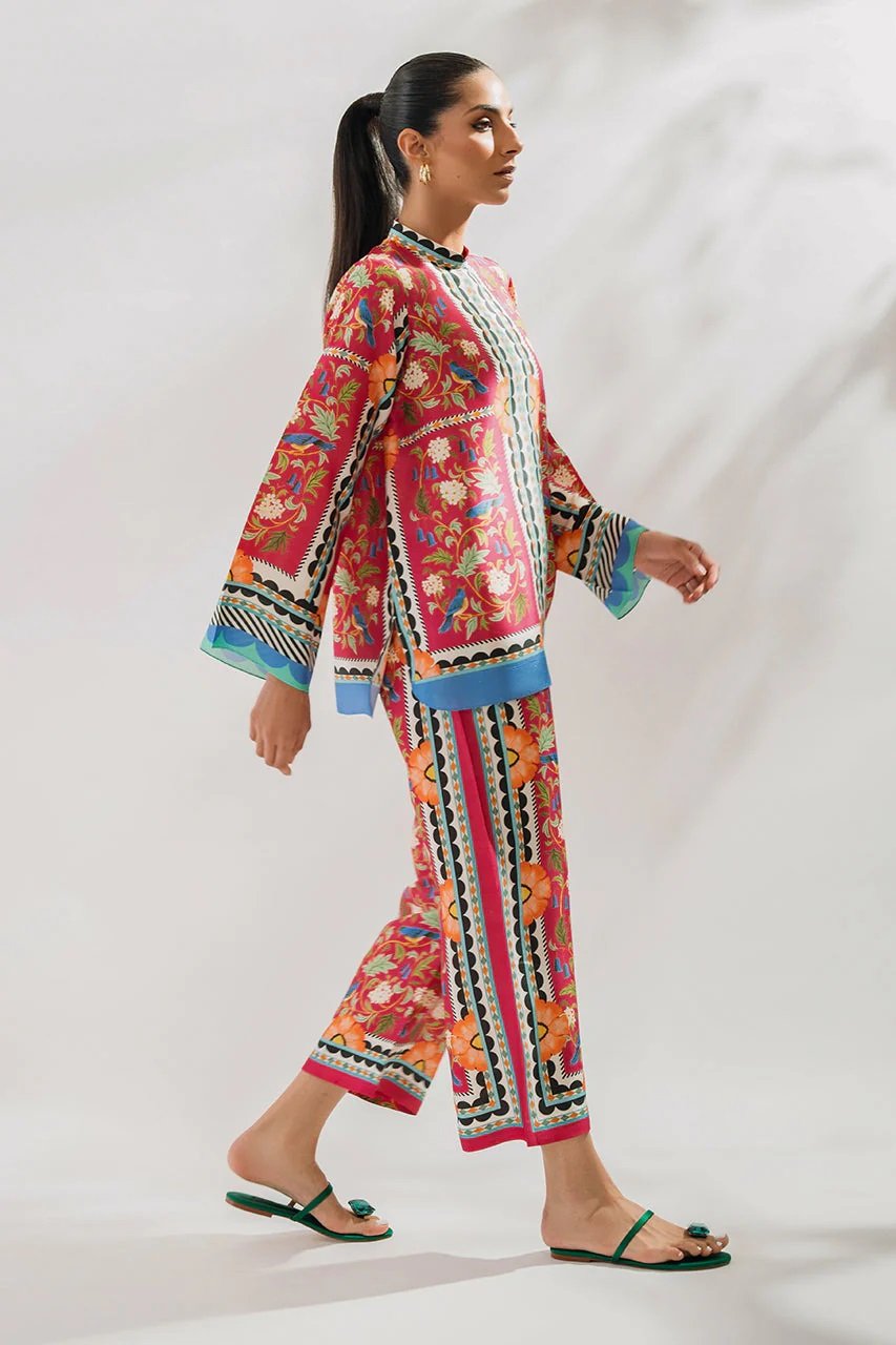 LEV-A008 – 2PC Printed Co-Ord Set (light red)