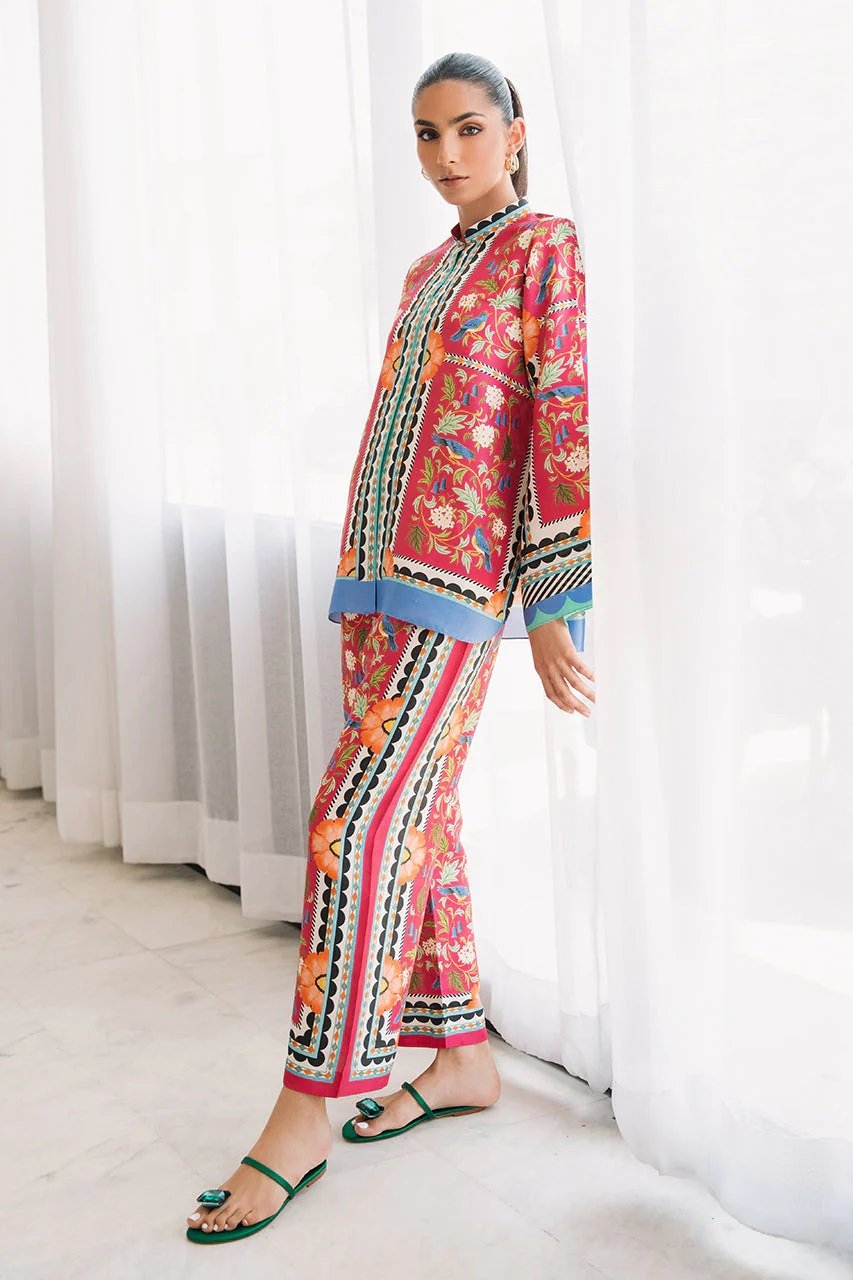 LEV-A008 – 2PC Printed Co-Ord Set (light red)