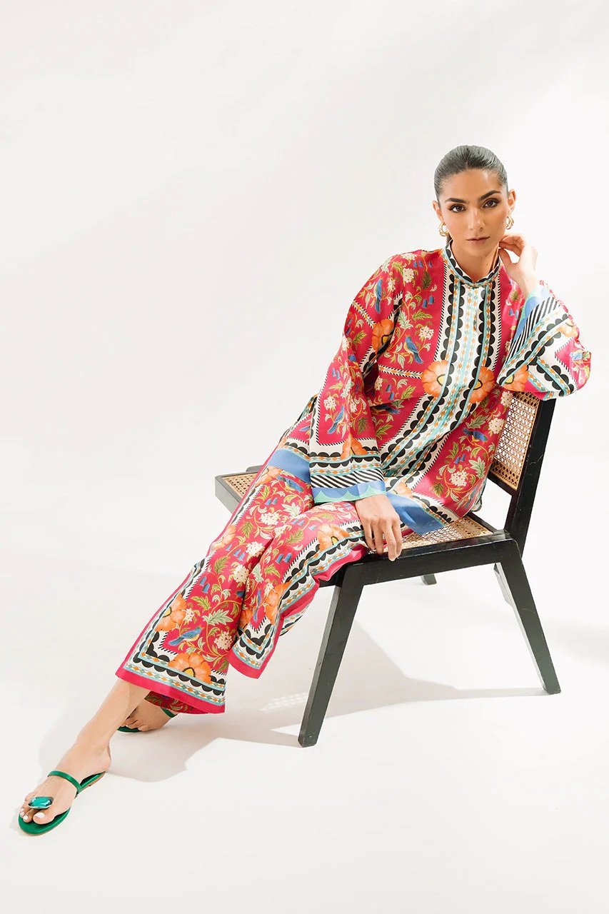 LEV-A008 – 2PC Printed Co-Ord Set (light red)