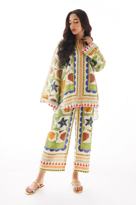LEV-A007 – 2PC Printed Co-Ord Set (light green)