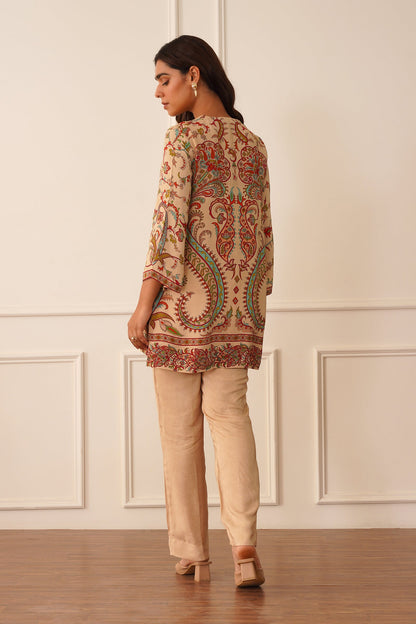 LEV-A002 – 2PC Printed Co-Ord Set (brown)