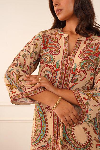 LEV-A002 – 2PC Printed Co-Ord Set (brown)
