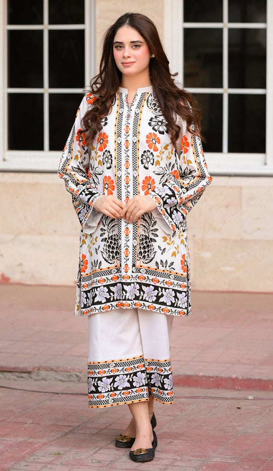 LEV-A001 – 2PC Printed Co-Ord Set (Off White)