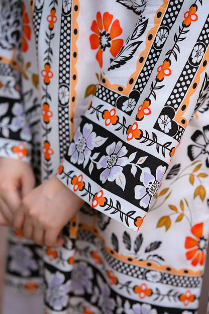 LEV-A001 – 2PC Printed Co-Ord Set (Off White)