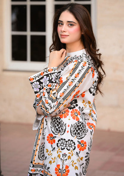 LEV-A001 – 2PC Printed Co-Ord Set (Off White)