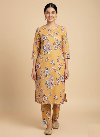 218 - Premium Cotton Unstitched 2PC All-Over Printed Dress