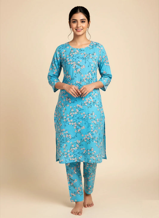 209 - Premium Cotton Unstitched 2PC All-Over Printed Dress