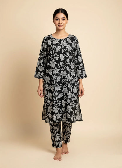207 - Premium Cotton Unstitched 2PC All-Over Printed Dress