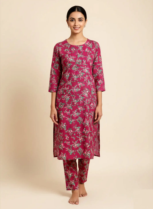 212 - Premium Cotton Unstitched 2PC All-Over Printed Dress