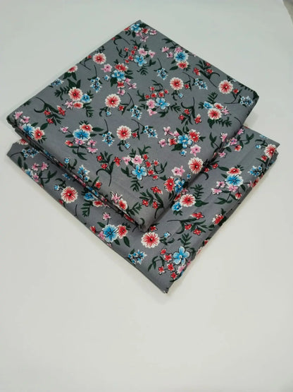 204 - Premium Cotton Unstitched 2PC All-Over Printed Dress