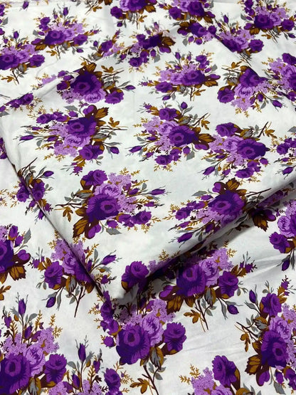 215 - Premium Cotton Unstitched 2PC All-Over Printed Dress
