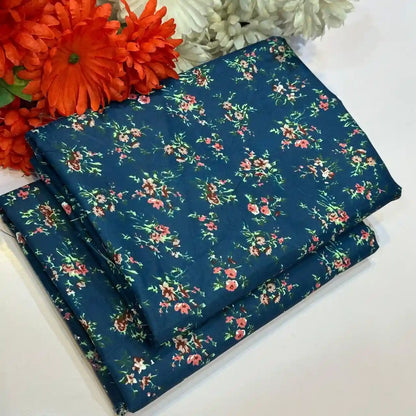 213 - Premium Cotton Unstitched 2PC All-Over Printed Dress