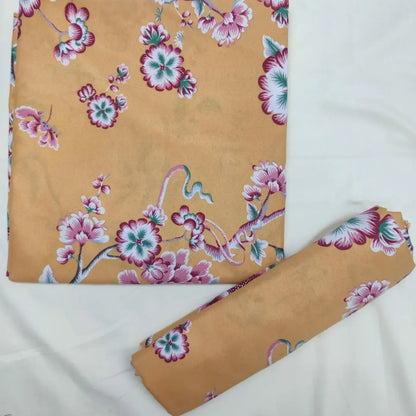 218 - Premium Cotton Unstitched 2PC All-Over Printed Dress