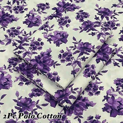 205 - Premium Cotton Unstitched 2PC All-Over Printed Dress