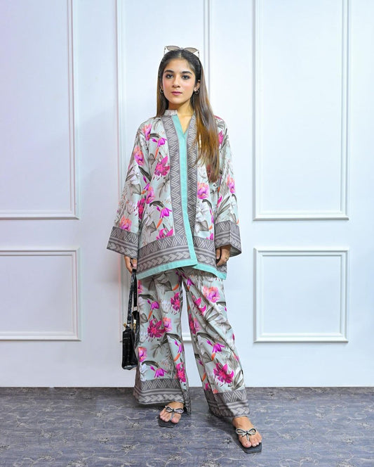 LEV-A010 – 2PC Printed Co-Ord Set (pink)