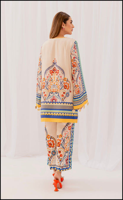 LEV-A012 – 2PC Printed Co-Ord Set (orange)