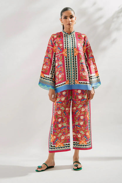 LEV-A008 – 2PC Printed Co-Ord Set (light red)