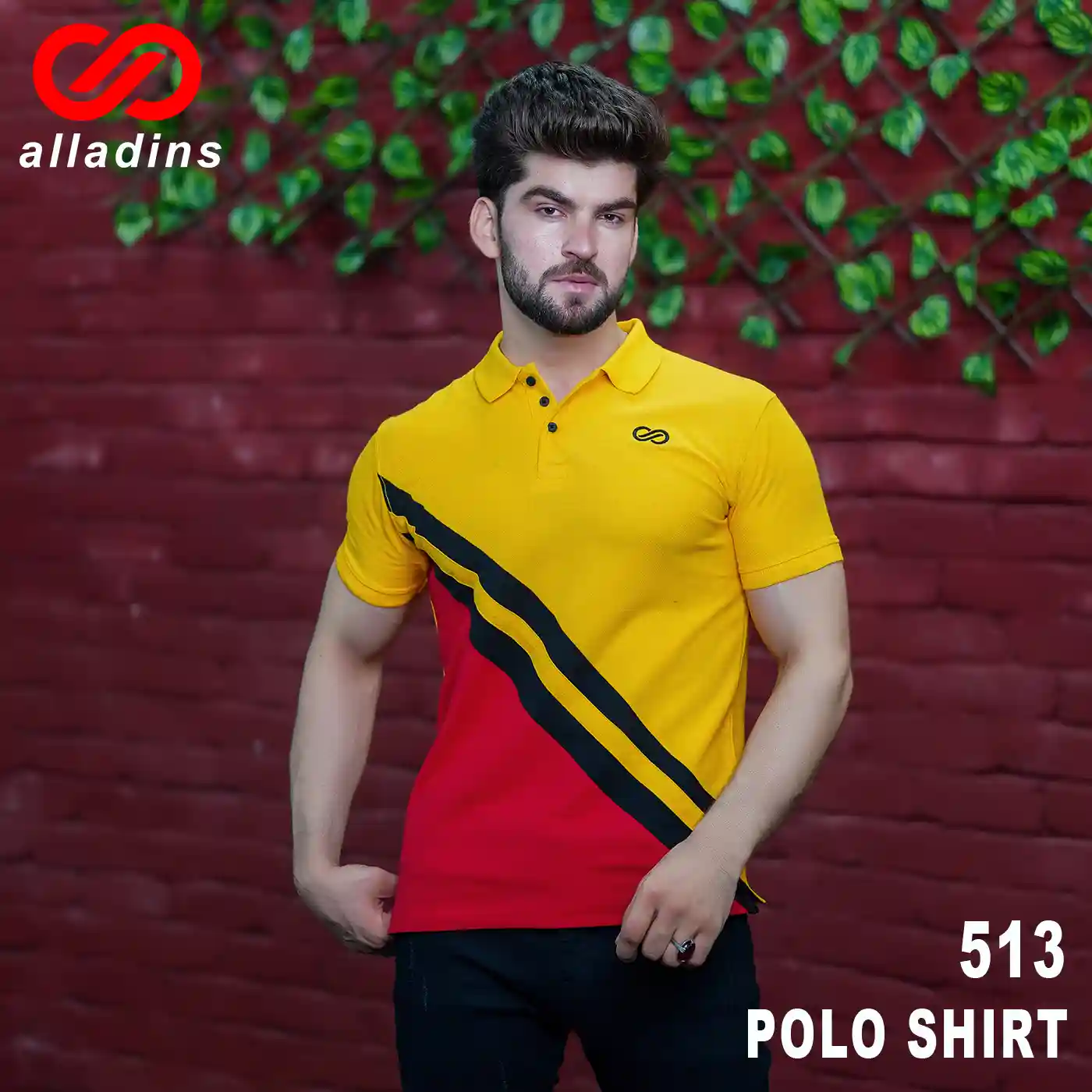 513 Polo Yellow Black Red 