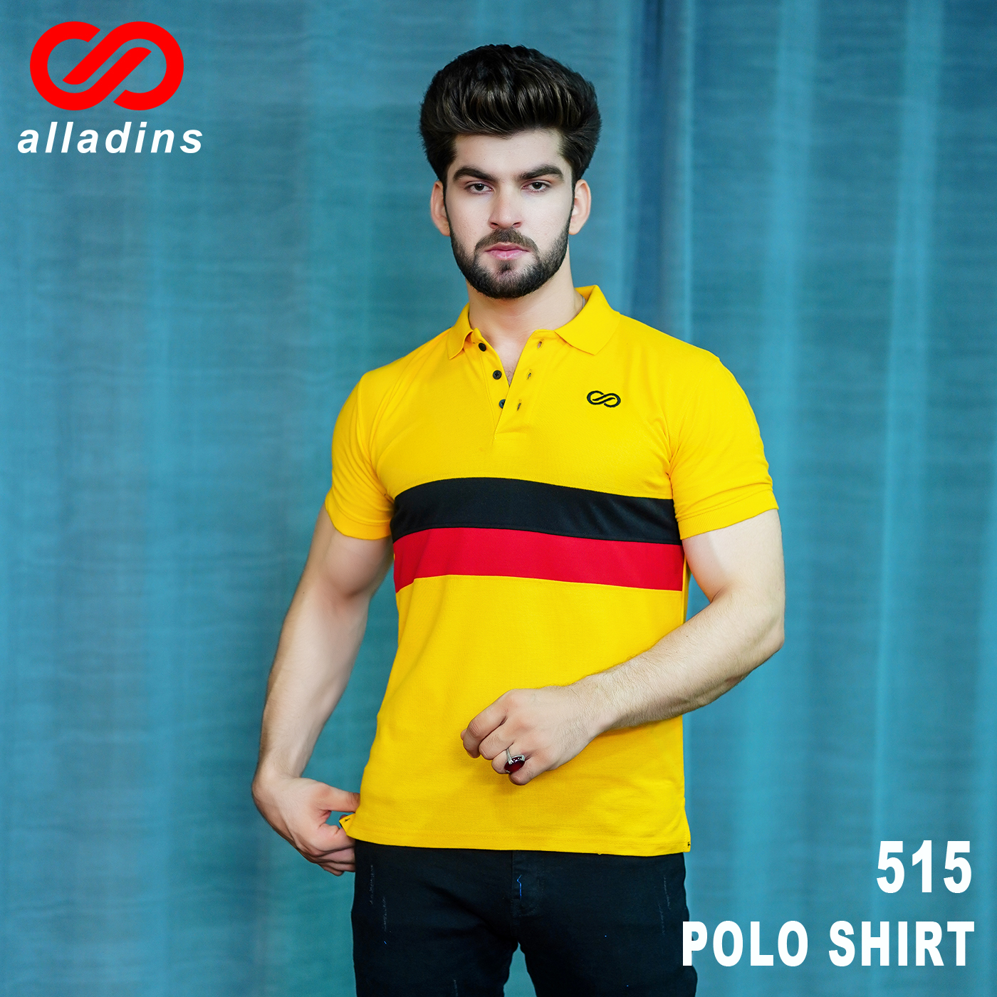 515 Polo Yellow Black Red 